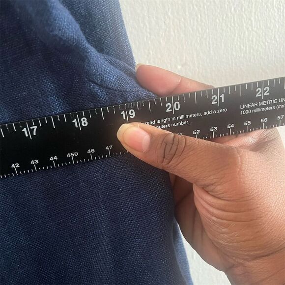 J. Jill XS Blue Linen Open Front Blazer Jacket NWT - Picture 9 of 10